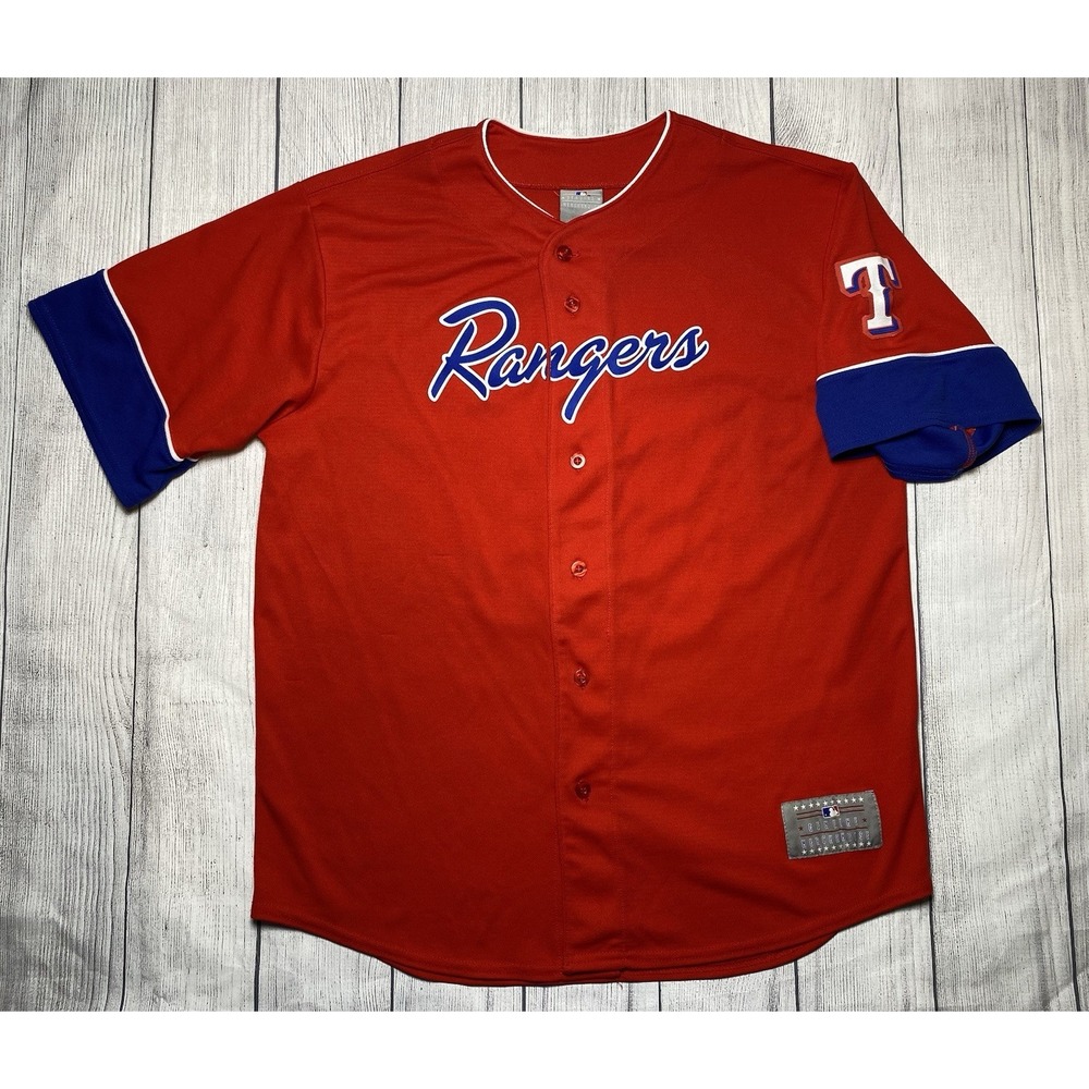 Men's Size LARGE Texas Rangers Yu Darvish #11 MLB Jersey Red General Merchandise